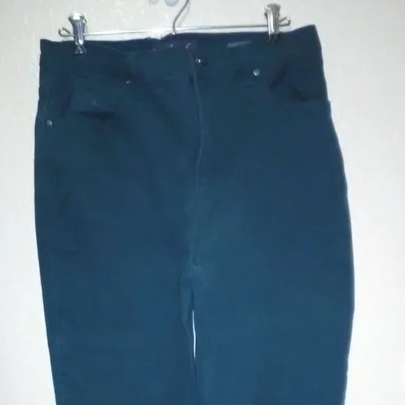 GLORIA VANDERBILT AMANDA JEANS    TURQUOISE   SIZE 14 AVG - Picture 2 of 10